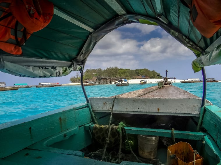 Traditional dhow sailing Zanzibar